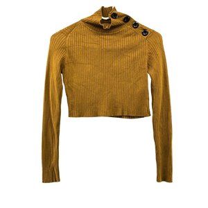 Zara Mustard Cowl Neck Sweater